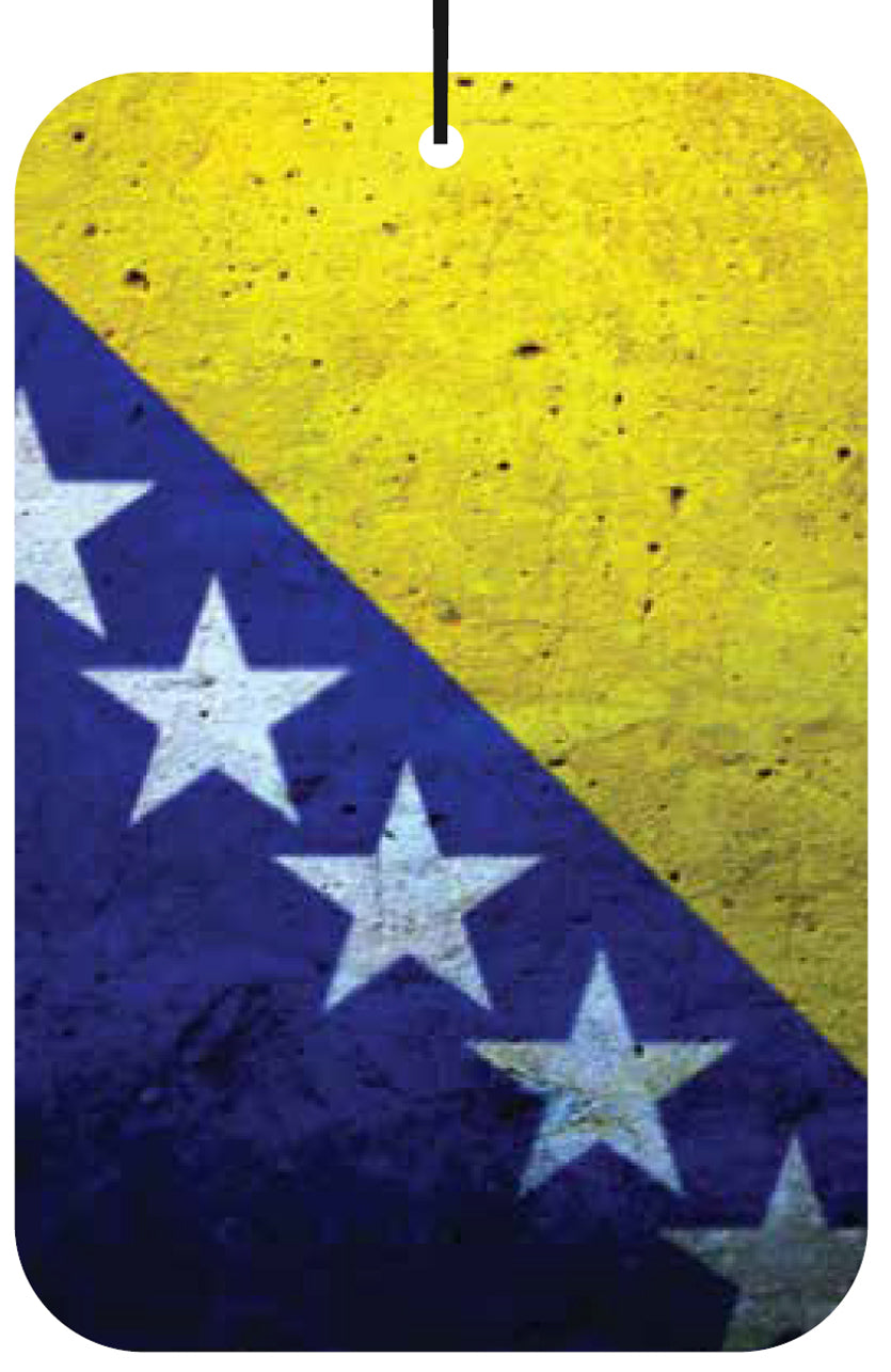 Bosnian Flag - stone texture