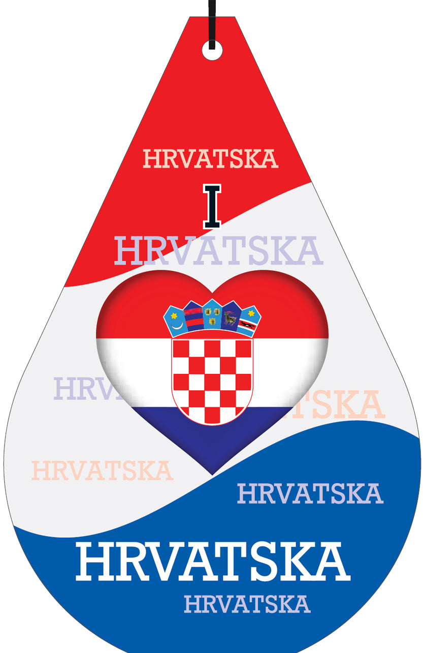 Croatia Flag Heart - Hrvatski