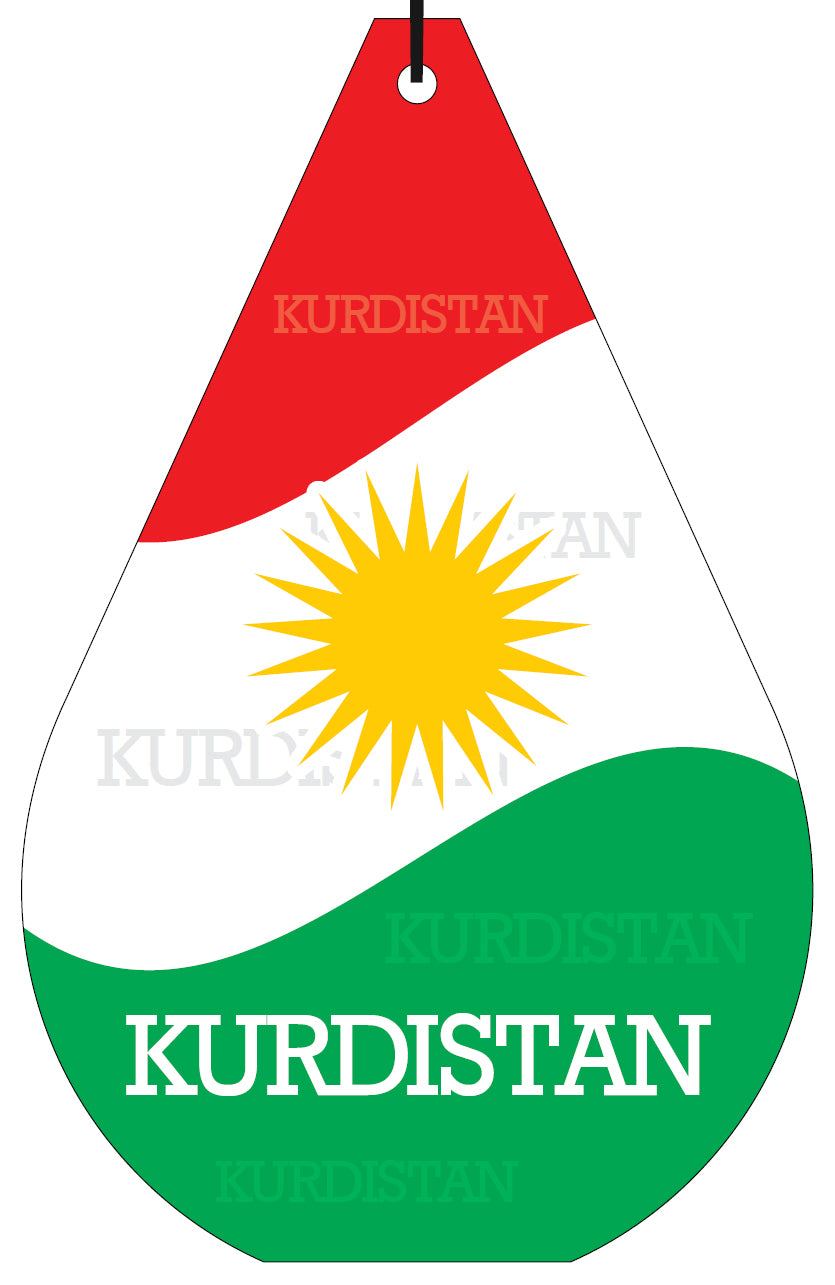 Kurdistan - drop shaped Flag