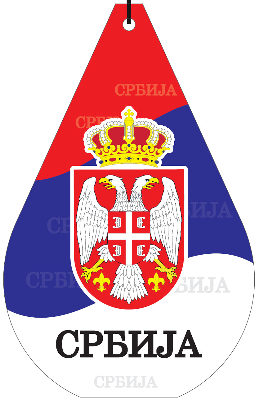 Serbia - Flag drop shaped