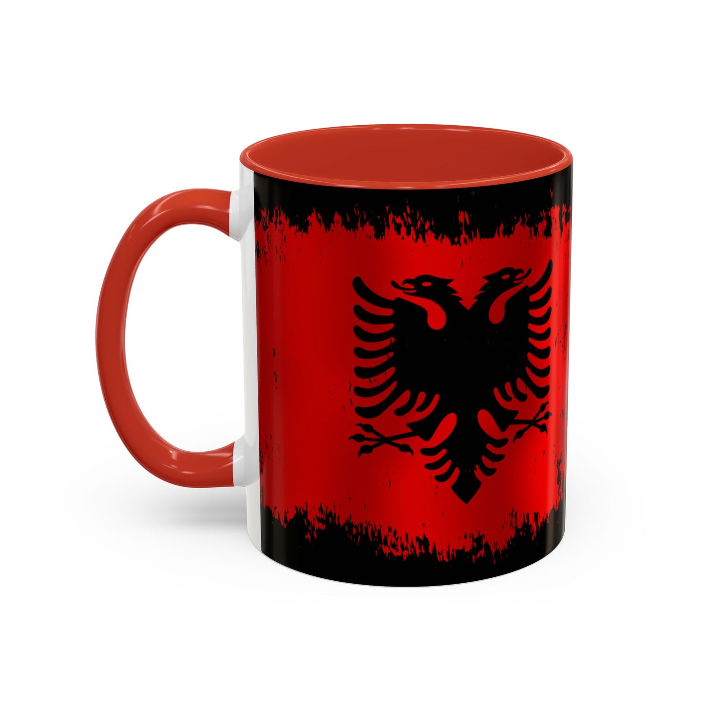 Red & Black Forever Albania Flag Coffee Mug (11oz)