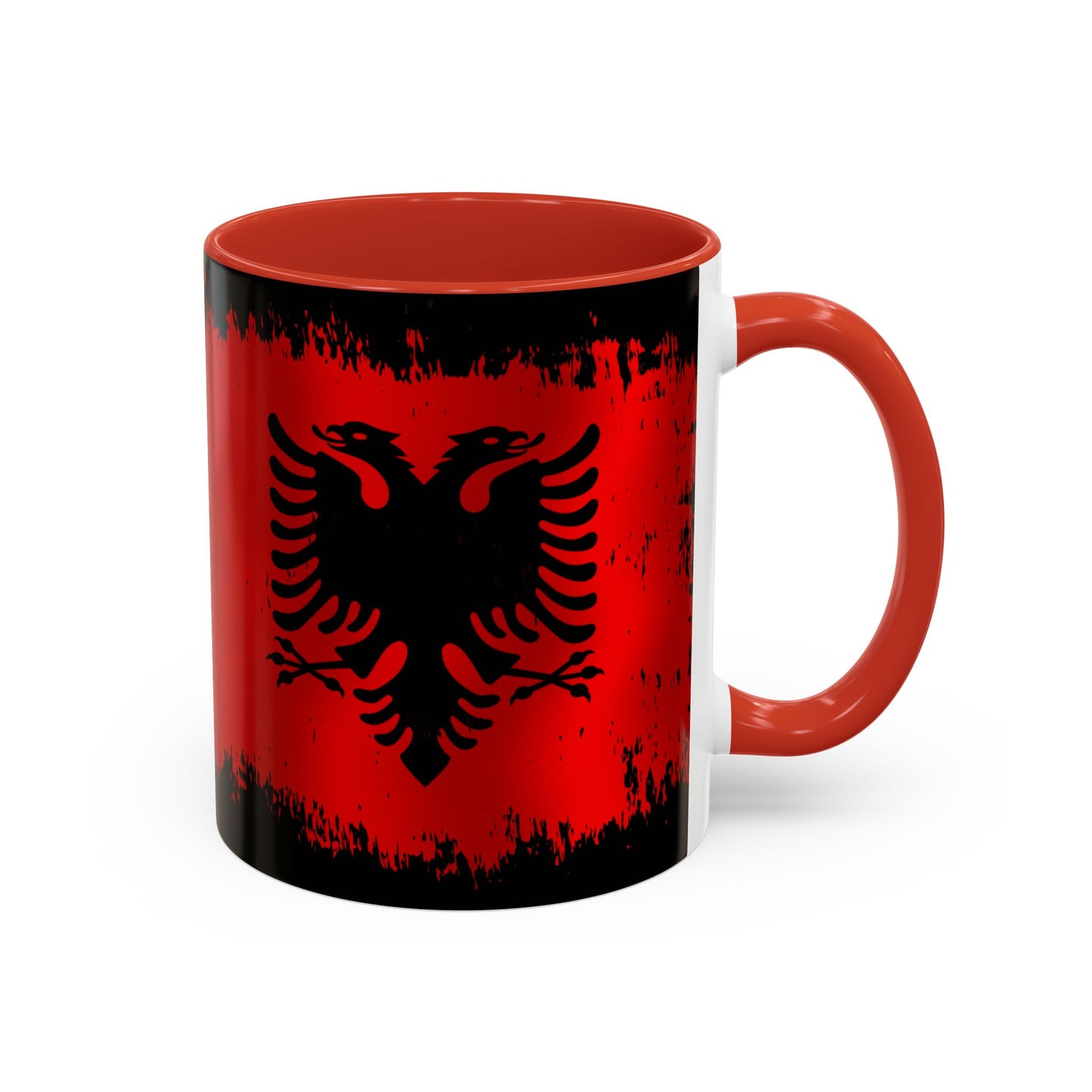 Red & Black Forever Albania Flag Coffee Mug (11oz)