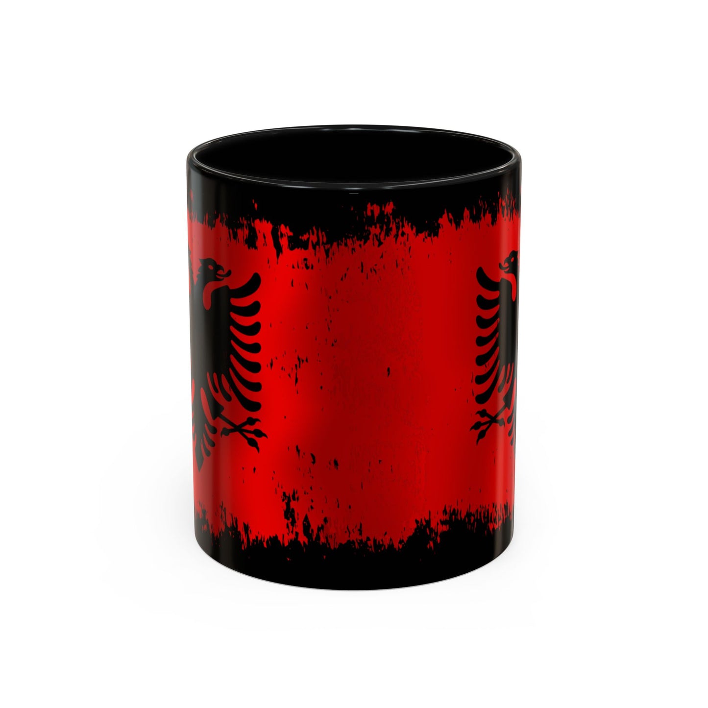 Red & Black Forever Albania Flag Coffee Mug (11oz)