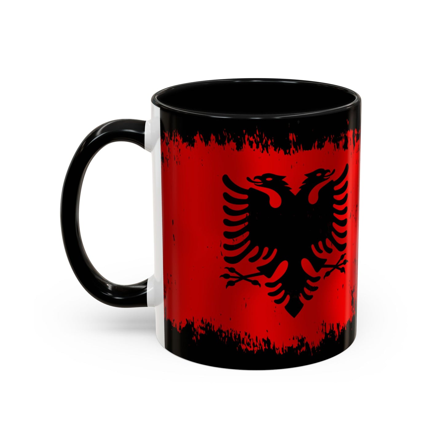 Red & Black Forever Albania Flag Coffee Mug (11oz)