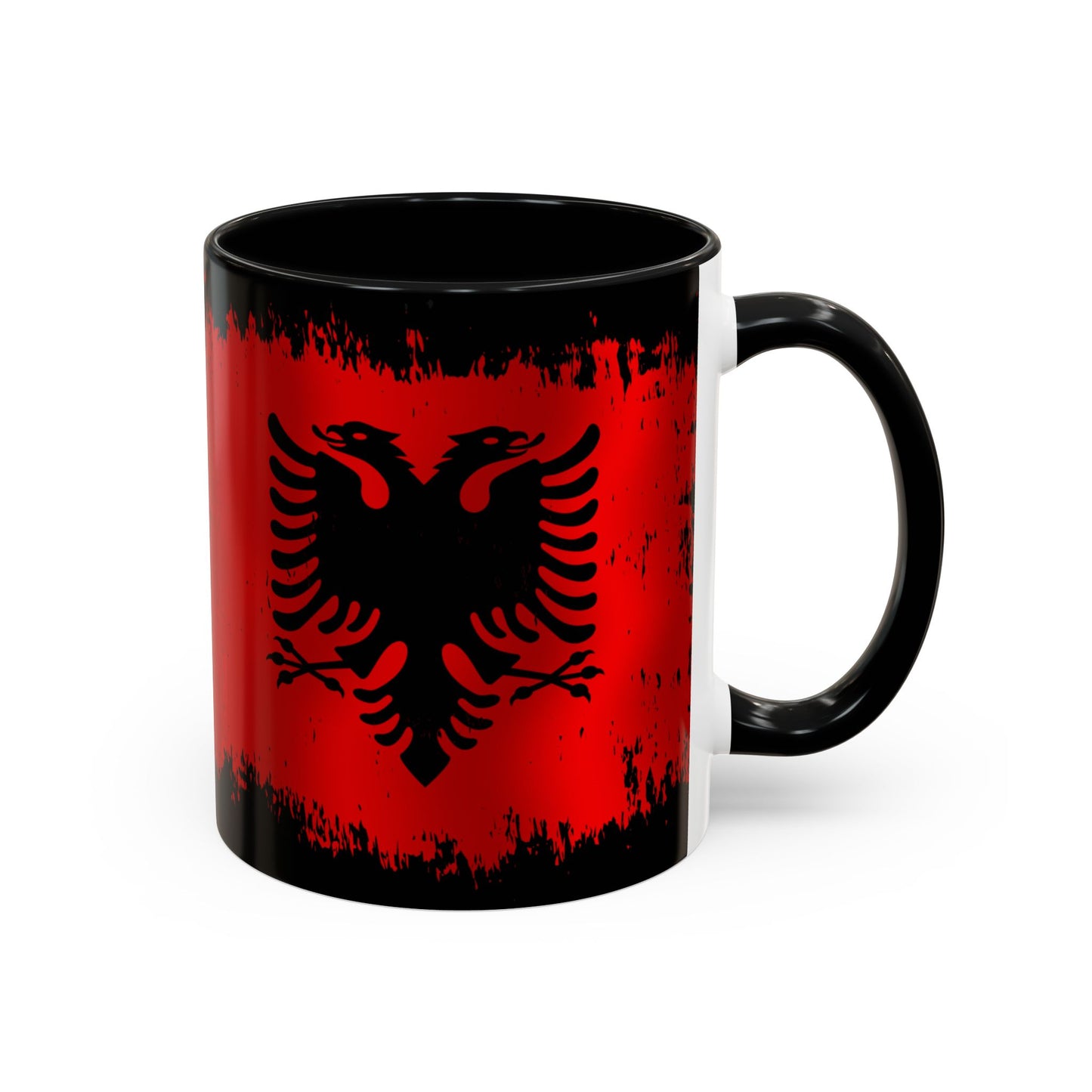 Red & Black Forever Albania Flag Coffee Mug (11oz)